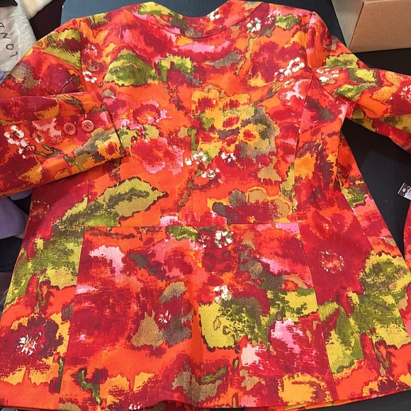Chico’s Colorful Button-Front Jacket - Picture 9 of 12